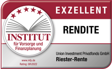 Fonds-Sparplan UniProfiRente Select UniProfiRente Select - Siegel des Instituts für Vorsorge und Finanzplanung